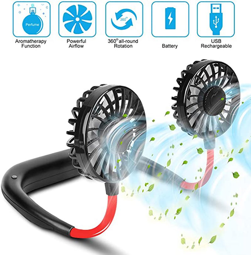 پنکه گردنی شارژی دارای LED