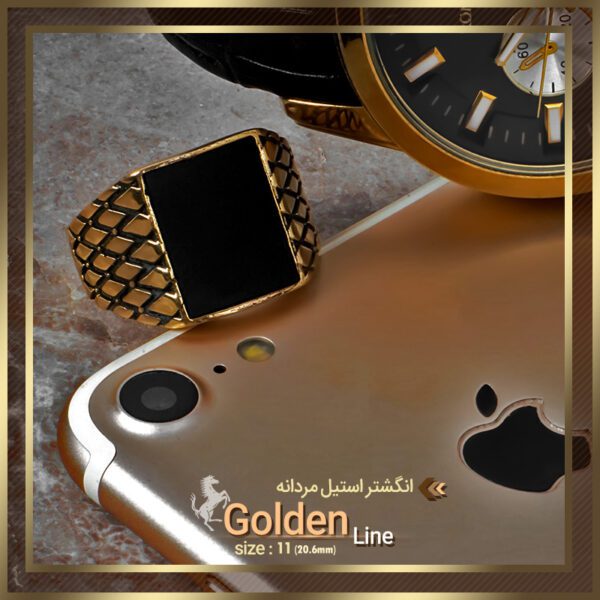 انگشتر استیل مردانه Golden Line